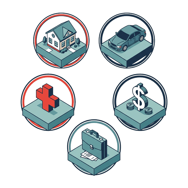 Industry icons: Home Services, Dealerships, Healthcare, Financial Services, Professional Services